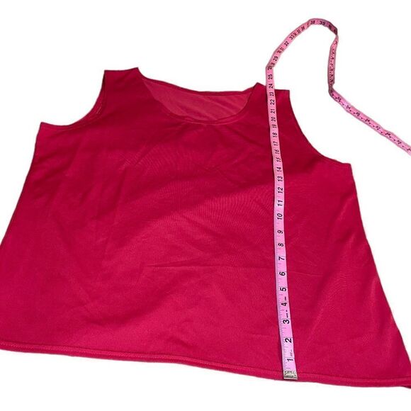 Red smart round neck tank - Picture 4 of 4